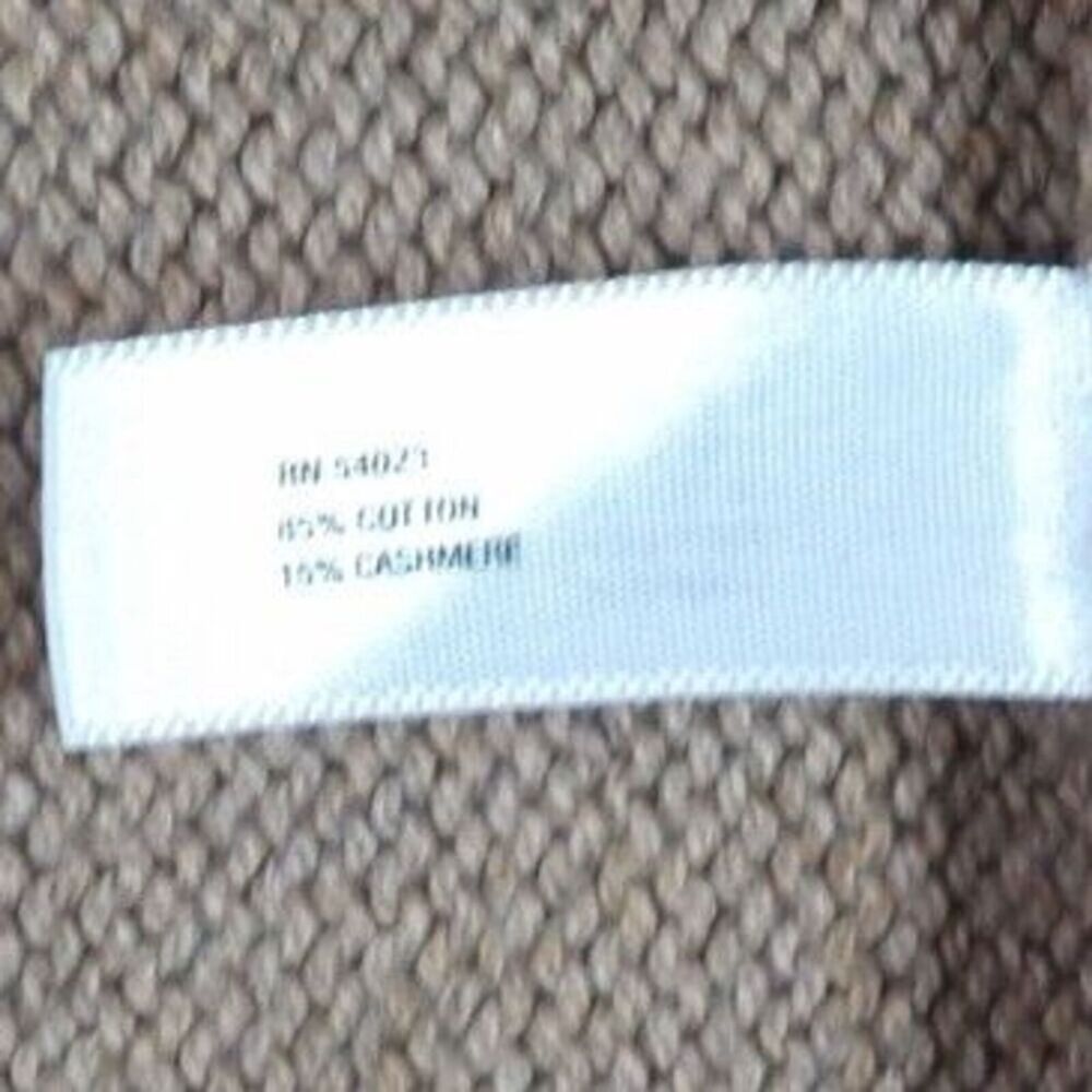 GAP Open Front Cotton Cashmere Brown Asymmetrical 3/4 sleeve‎ Cardigan | Small - Picture 6 of 6